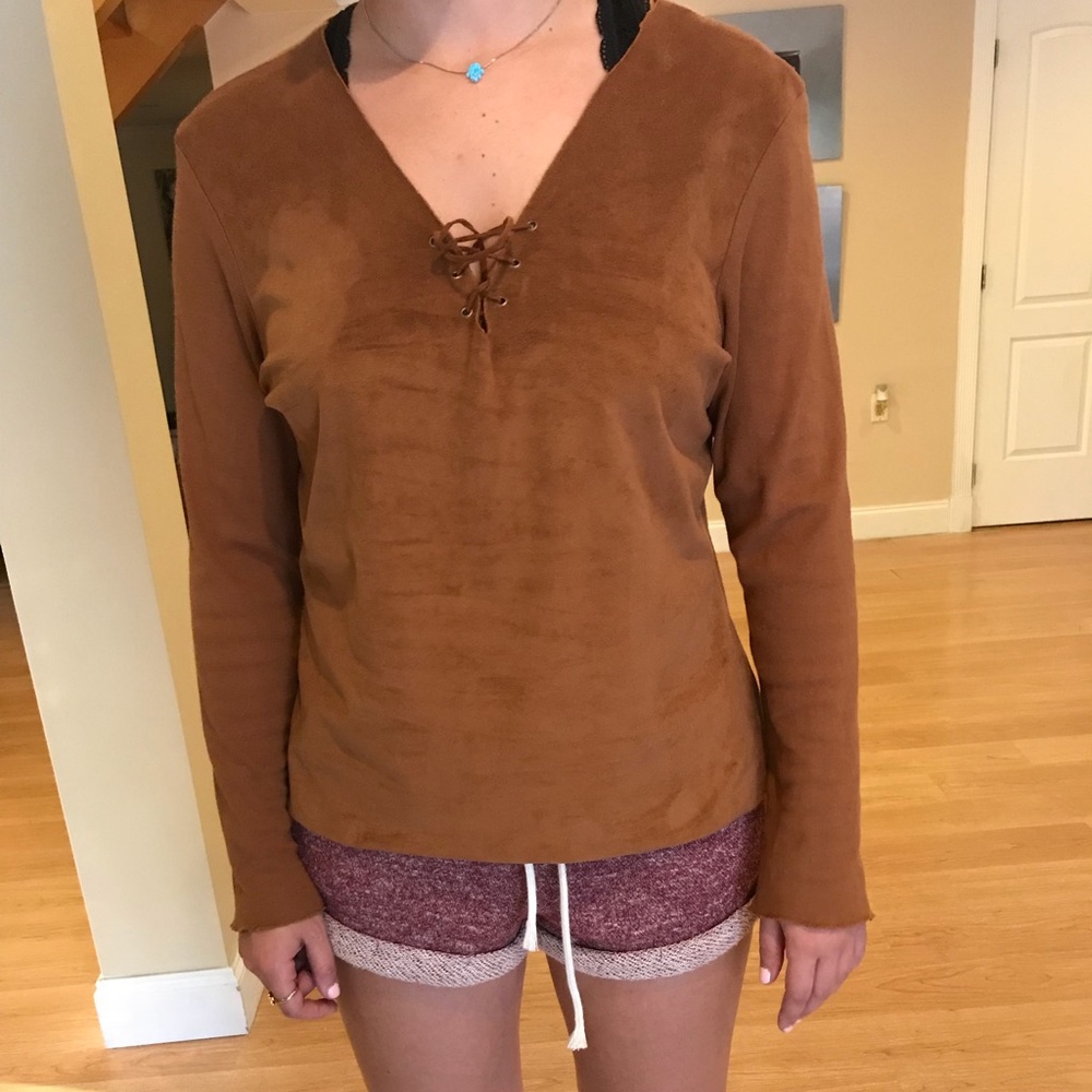 Soft suede top